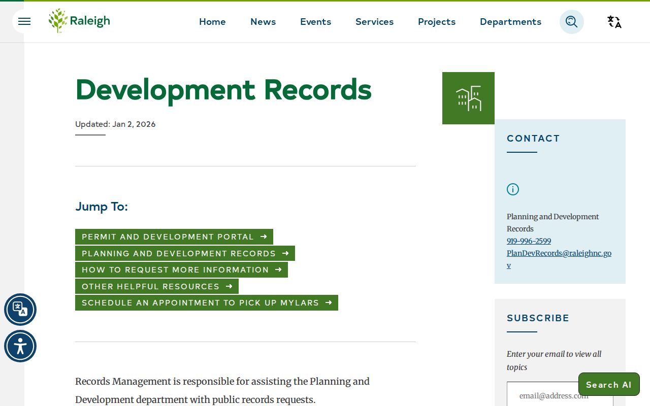 Wake County city directory address research through Raleigh development records